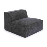TOV Mindy Charcoal Chenille Basketweave Armless Chair