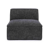 TOV Mindy Charcoal Chenille Basketweave Armless Chair