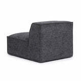 TOV Mindy Charcoal Chenille Basketweave Armless Chair