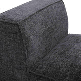 TOV Mindy Charcoal Chenille Basketweave Armless Chair