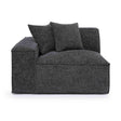 TOV Mindy Charcoal Chenille Basketweave LAF Corner Chair