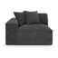 TOV Mindy Charcoal Chenille Basketweave LAF Corner Chair