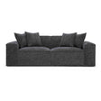 TOV Mindy Charcoal Chenille Basketweave Modular Loveseat
