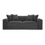 TOV Mindy Charcoal Chenille Basketweave Modular Loveseat