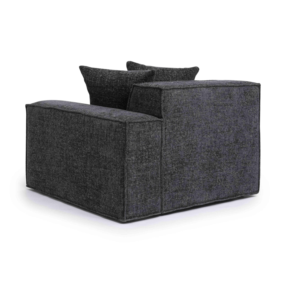 TOV Mindy Charcoal Chenille Basketweave RAF Corner Chair