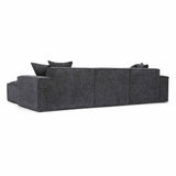 TOV Mindy Charcoal Chenille Basketweave Modular Sectional