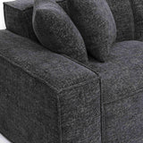 TOV Mindy Charcoal Chenille Basketweave Modular Sectional