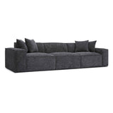 TOV Mindy Charcoal Chenille Basketweave Modular Sofa