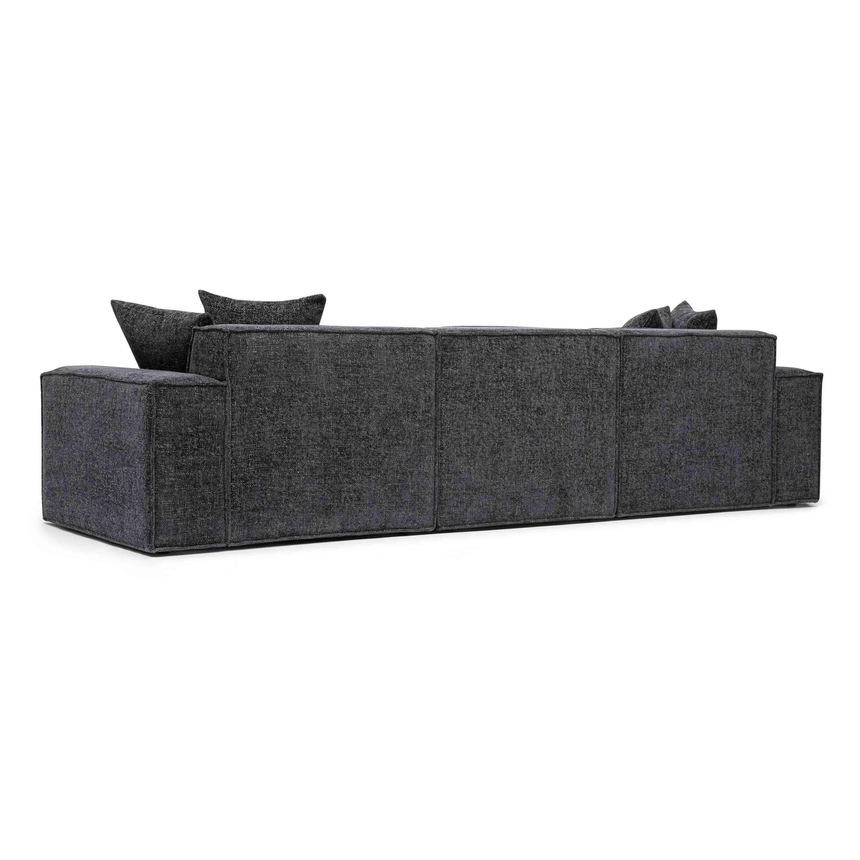 TOV Mindy Charcoal Chenille Basketweave Modular Sofa