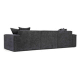 TOV Mindy Charcoal Chenille Basketweave Modular Sofa