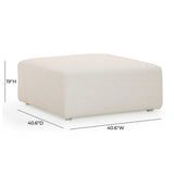 TOV Hangover Cream Outdoor Ottoman