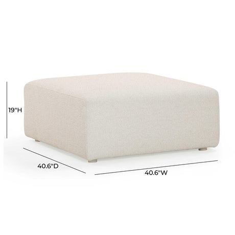TOV Hangover Cream Outdoor Ottoman