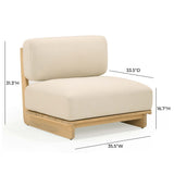 TOV Reavan Cream Outdoor Lounge Chair