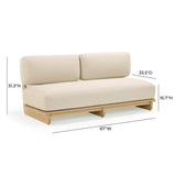 TOV Reavan Cream Outdoor Lounge Sofa