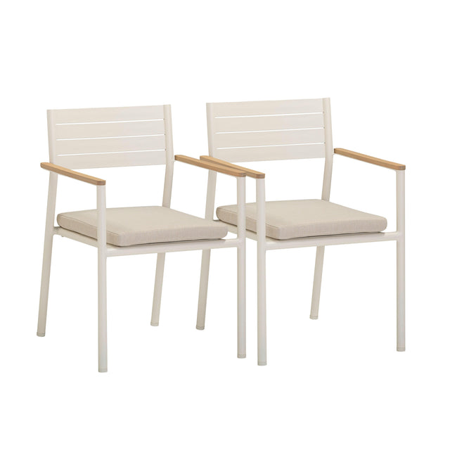 TOV Sardinia Cream Outdoor Dining Chair - Set of 2