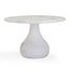 TOV Smooch White Faux Marble Print Indoor / Outdoor 47" Round Dining Table