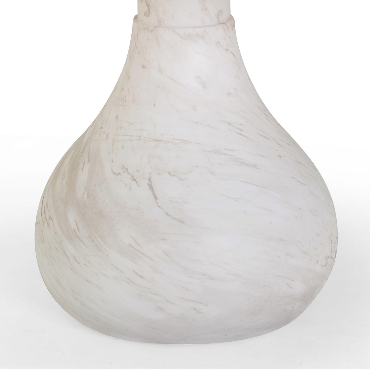 TOV Smooch White Faux Marble Print Indoor / Outdoor 47" Round Dining Table