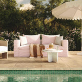 TOV Salty Red Striped Indoor/Outdoor Sofa