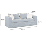 TOV Salty Blue Striped Indoor/Outdoor Sofa