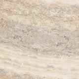 TOV Smooch Faux Travertine Indoor / Outdoor 47" Round Dining Table