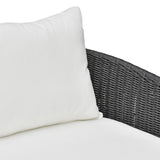 TOV Alexa Black Rattan Performance Fabric Outdoor Sofa