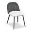 TOV Alexa Black Rattan Performance Fabric Dining Chair