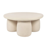 TOV Rahul Off-White Round Coffee Table