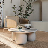 TOV Rahul Off-White Round Coffee Table