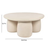 TOV Rahul Off-White Round Coffee Table