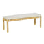 TOV Amara Cream Linen Bench