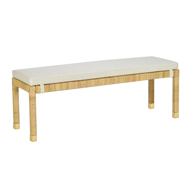 TOV Amara Cream Linen Bench