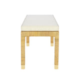 TOV Amara Cream Linen Bench