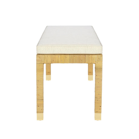TOV Amara Cream Linen Bench