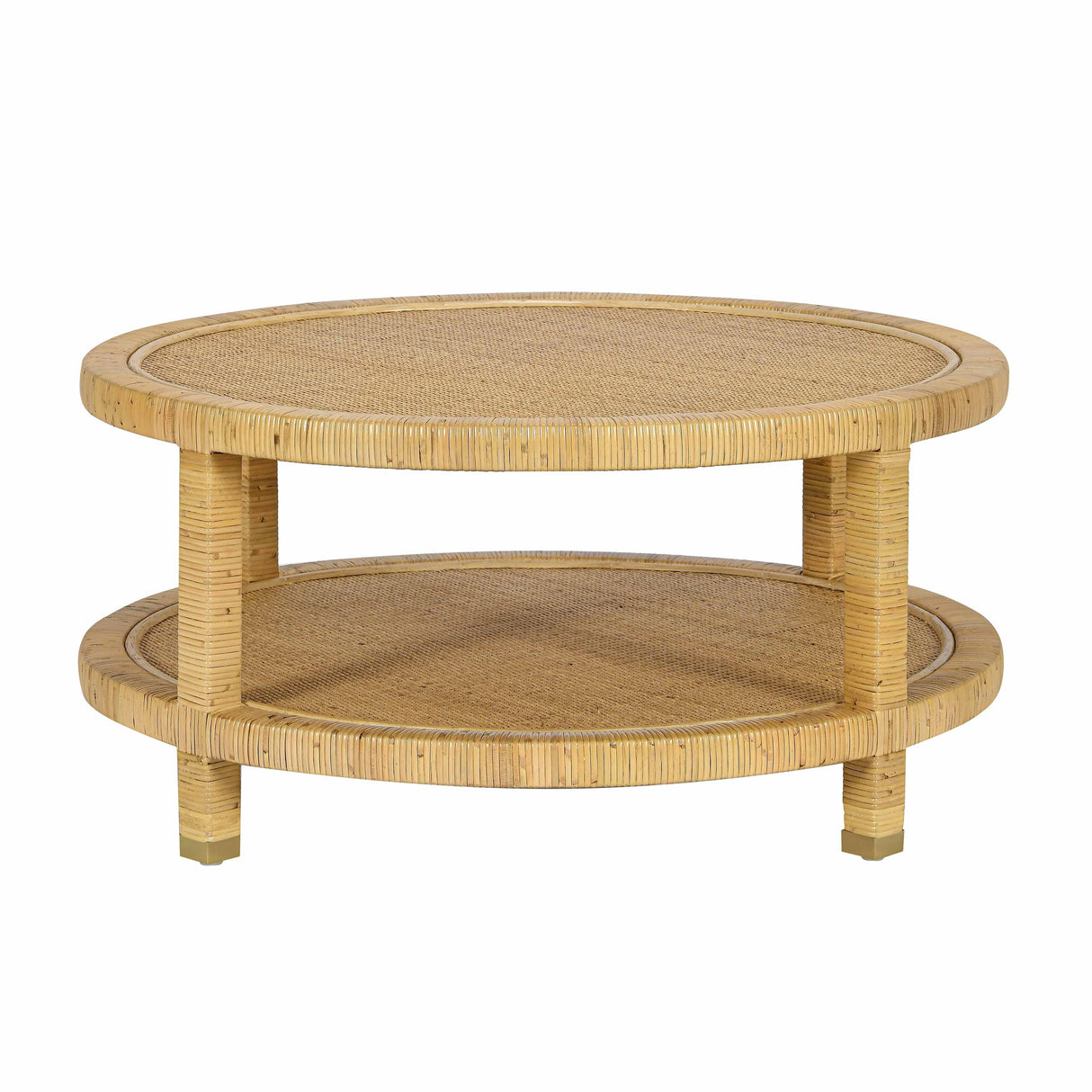 TOV Amara Natural Rattan Coffee Table