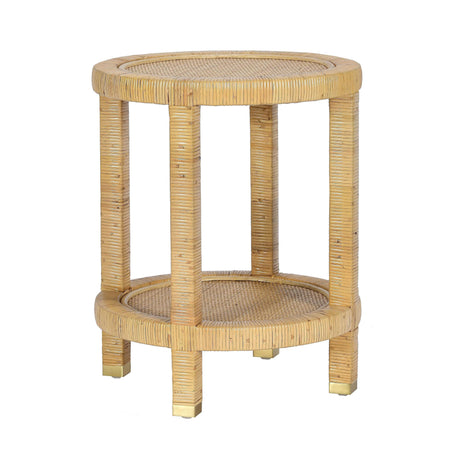 TOV Amara Natural Rattan Side Table