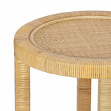TOV Amara Natural Rattan Side Table