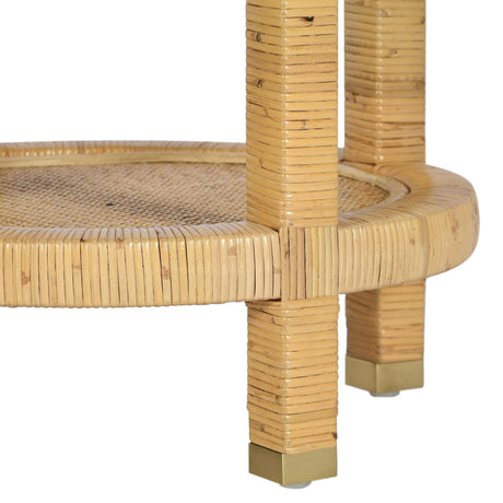 TOV Amara Natural Rattan Side Table