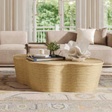 TOV Slab Natural Seagrass Coffee Table