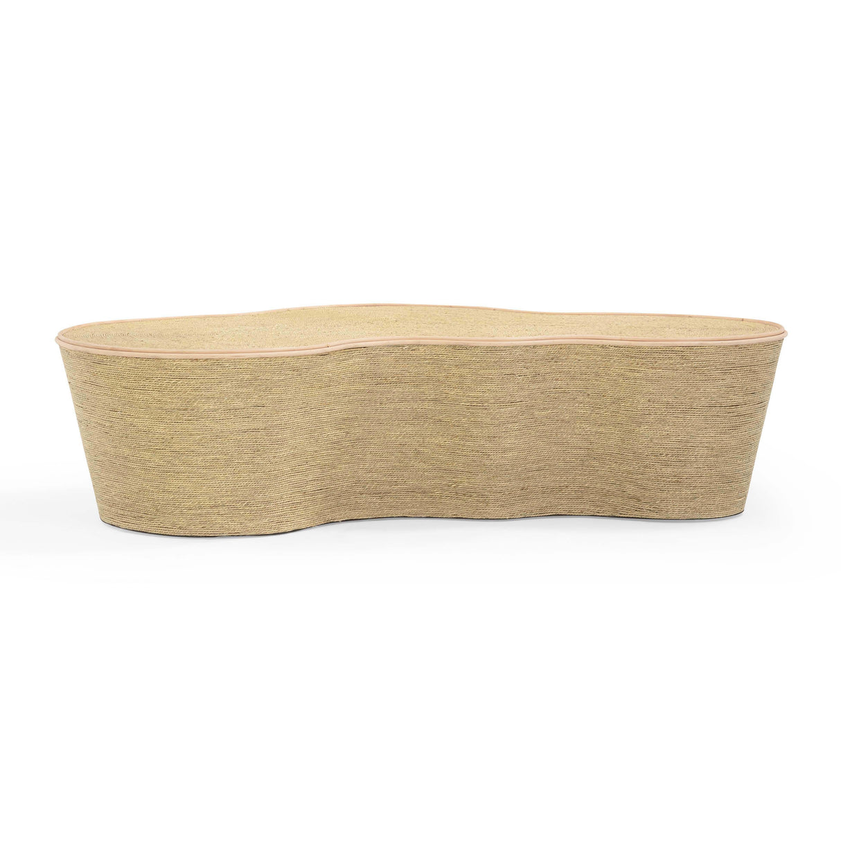 TOV Slab Natural Seagrass Coffee Table