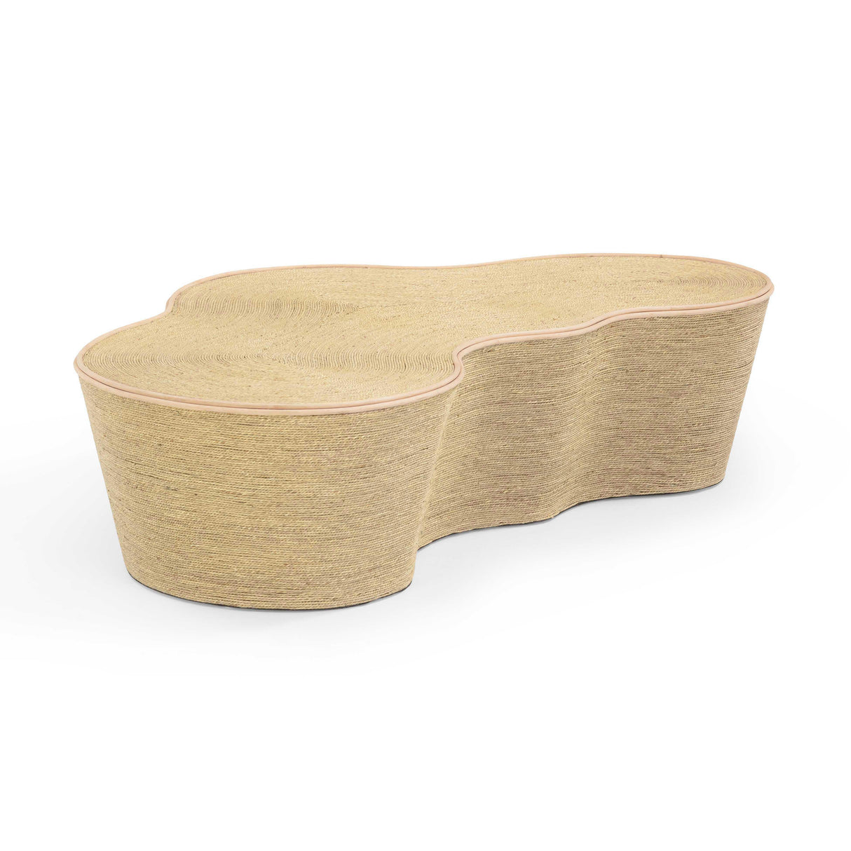 TOV Slab Natural Seagrass Coffee Table