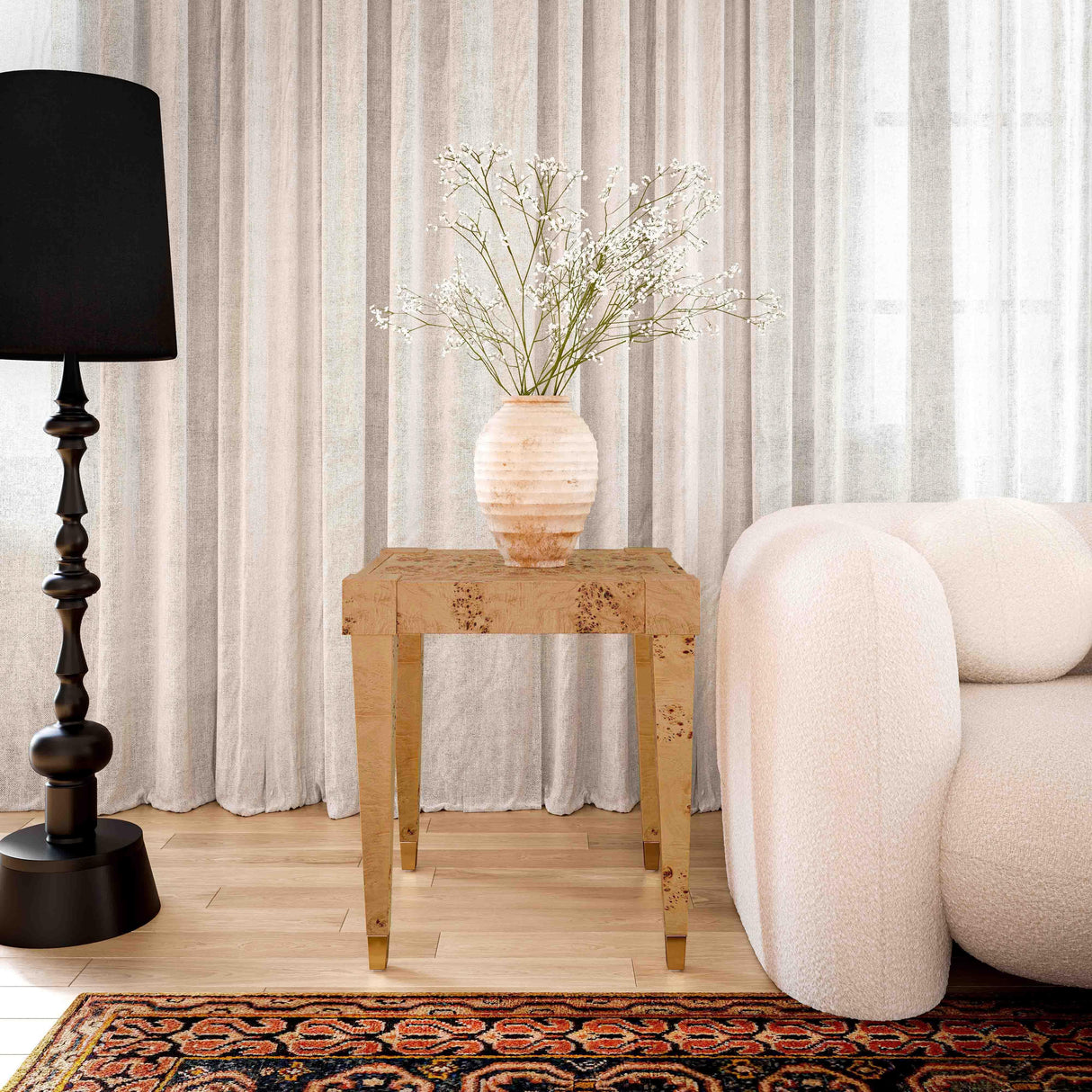 TOV Brandyss Honey Burl End Table