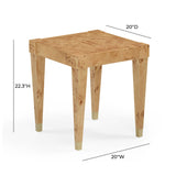 TOV Brandyss Honey Burl End Table