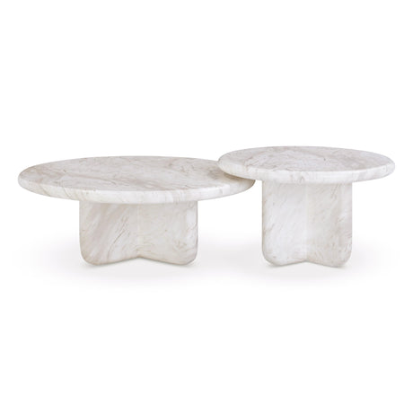 TOV Juju Nesting Indoor/Outdoor Marble Coffee Tables