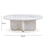 TOV Juju Marble Indoor/Outdoor 32 inch Short Coffee Table