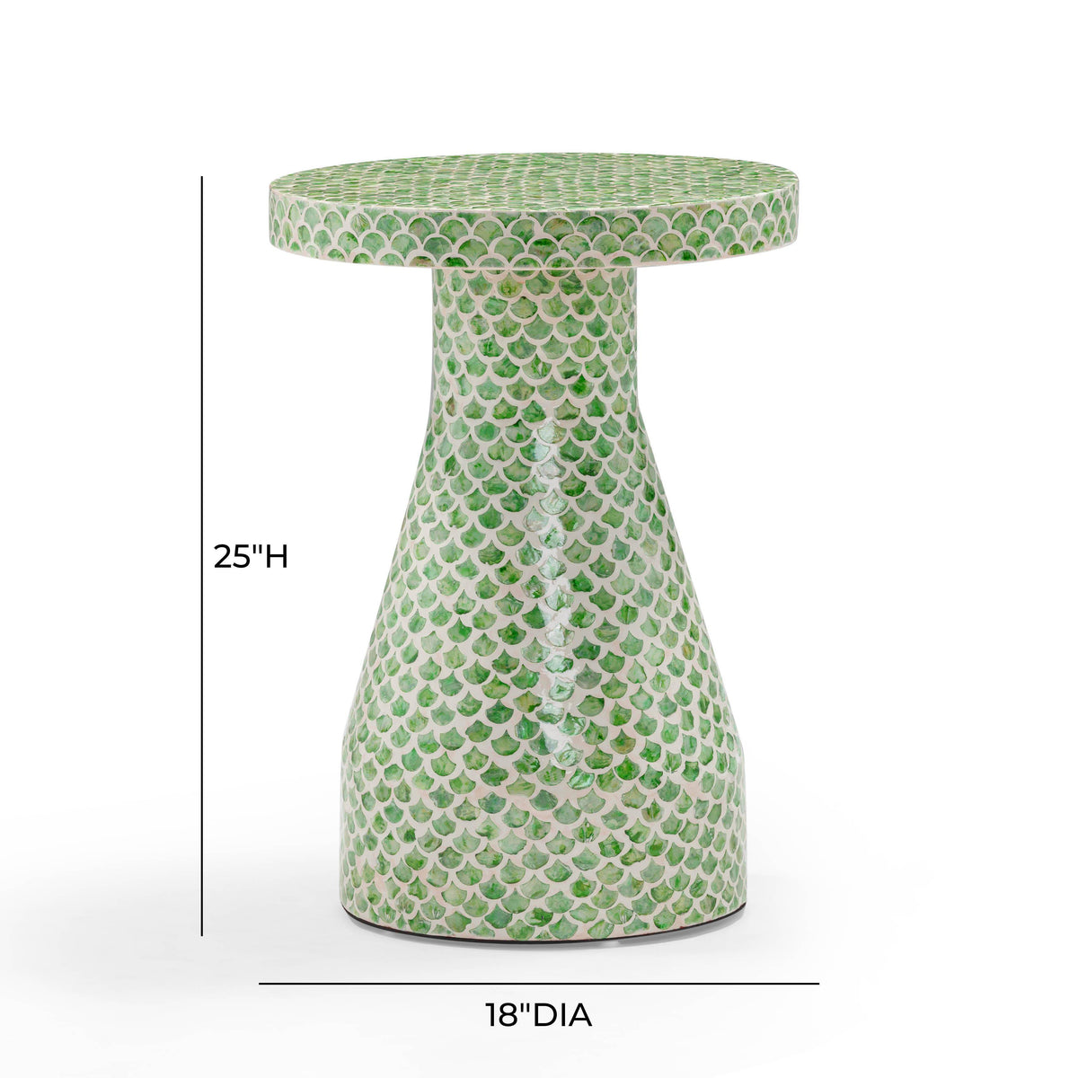 TOV Halio Green Shell Side Table