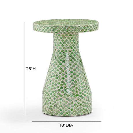 TOV Halio Green Shell Side Table