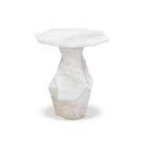 TOV Esme Faux Marble Indoor/Outdoor Round Side Table