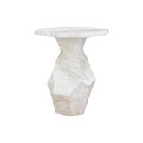 TOV Esme Faux Marble Indoor/Outdoor Round Side Table