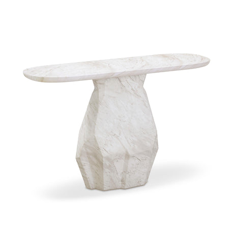 TOV Esme Faux Marble Indoor/Outdoor Long Console Table