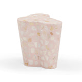 TOV Slab Sunset Pink Terrazzo Indoor/Outdoor Side Table